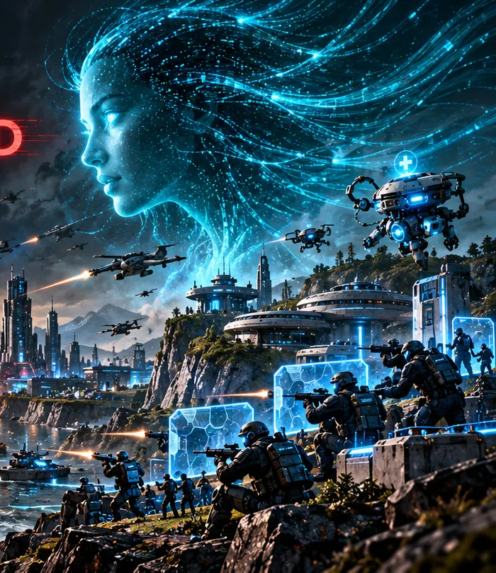 Athena side of the key art